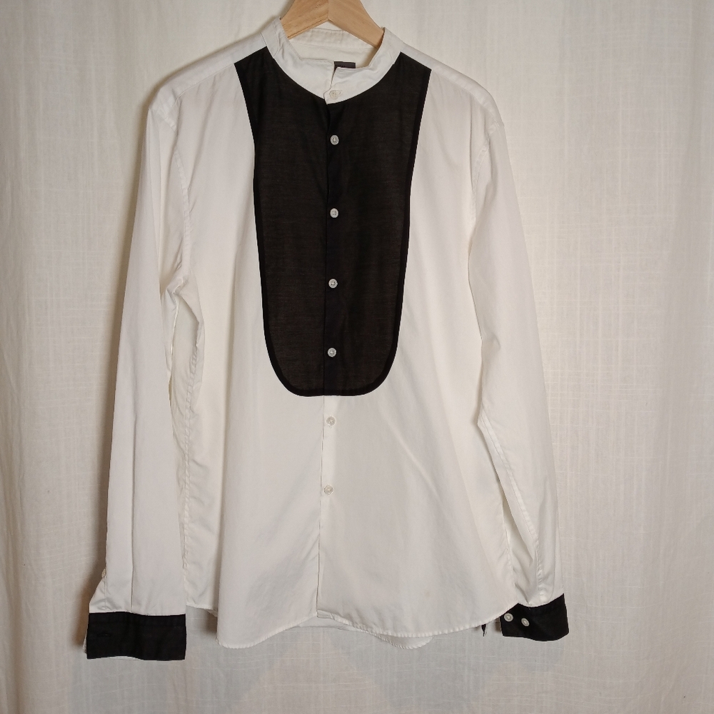 John Varvatos Tuxedo Bib Button Front Dress Shirt